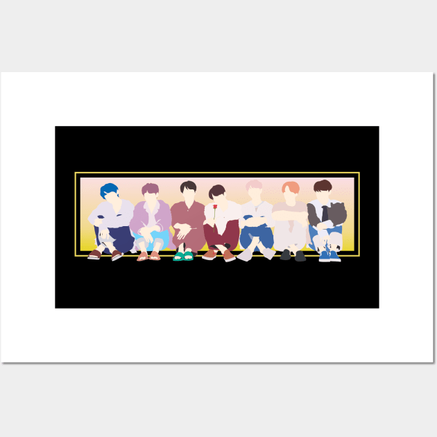 K-POP BOYS FLAT DESIGN DAEBAK Wall Art by bianca alea